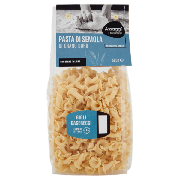 Assaggi e paesaggi Pasta di Semola di Grano Duro Gigli Caserecci 500 g