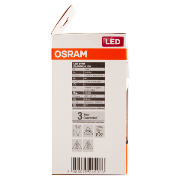 Osram Led Star Classic A 150 Warm White 19 W E27