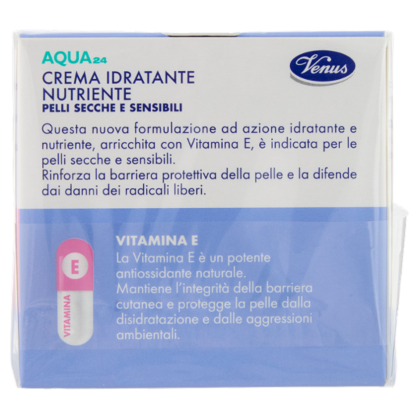 Venus Aqua 24 Crema Idratante Nutriente Pelli Secche e Sensibili 50 mL