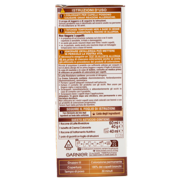 Garnier Belle Color Colorazione Permanente 20 Castano Chiaro Naturale 5.0