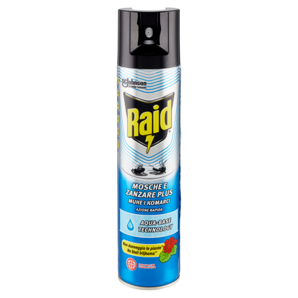 Raid Mosche e Zanzare Plus Aqua-Base Technology 400 ml