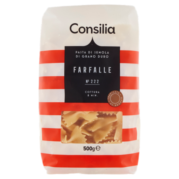 Consilia Pasta di Semola Trafilata al Bronzo Farfalle 500 g