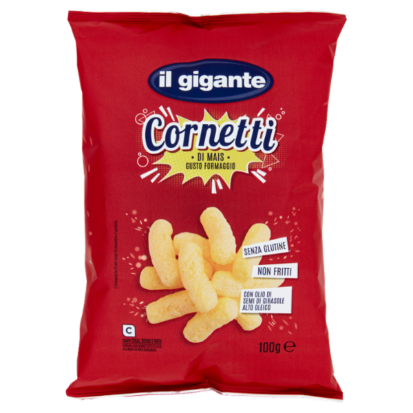 IL GIGANTE Cornetti di Mais Gusto Formaggio 100 g