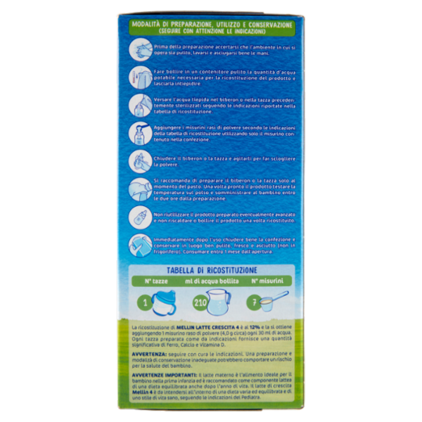 MELLIN 4 - Latte di Crescita in Polvere per Bambini da 2 a 3 anni 770g