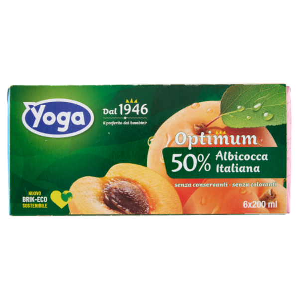 Yoga Optimum 50% Albicocca Italiana 6 x 200 ml