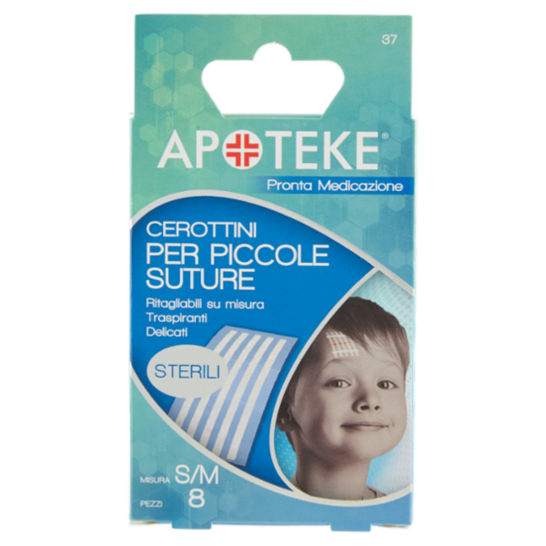 Apoteke Pronta Medicazione Cerottini per Piccole Suture Misura S/M 8 pz