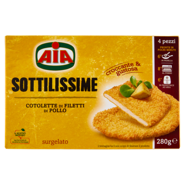 Aia Sottilissime Cotolette di Filetti di Pollo surgelato 280 g