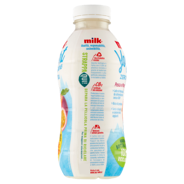 Milk Yogurt da bere Zero Grassi Pesca Maracuja 500 g