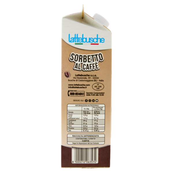 lattebusche Sorbetto al Caffè 1000 g