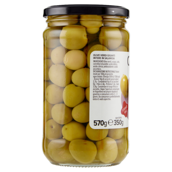 Consilia Olive Verdi Giganti in Salamoia 570 g