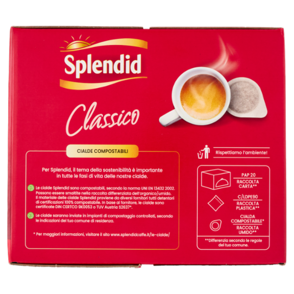 Splendid Classico 12 - 50 Cialde Caffè Compostabili ESE 44mm 350g