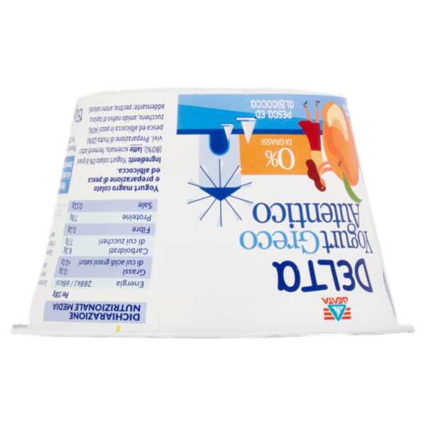 Delta Yogurt Greco Autentico 0% di Grassi Pesca ed Albicocca 150 g