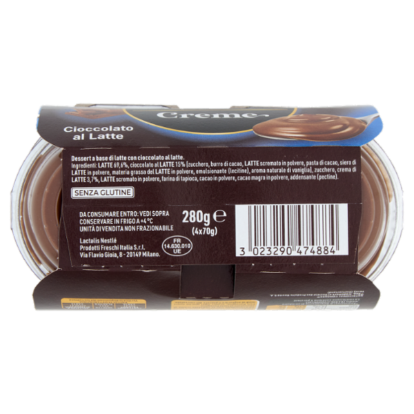 PERUGINA Creme Cioccolato al Latte 4 x 70 g