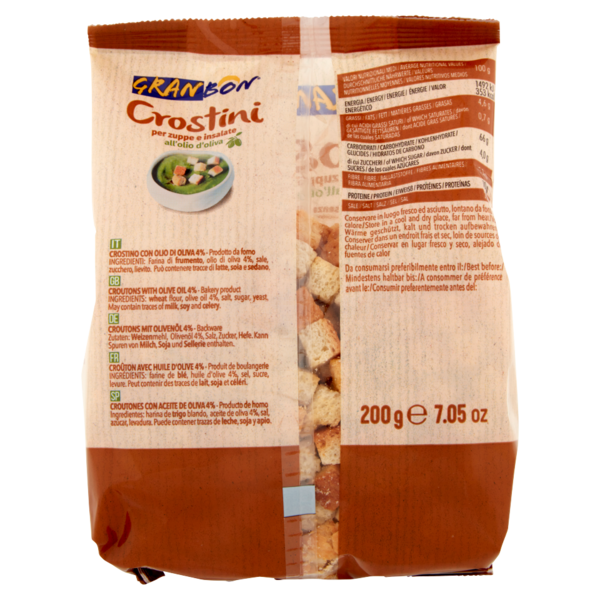 Granbon Crostini per zuppe e insalate all'olio d'oliva 200 g