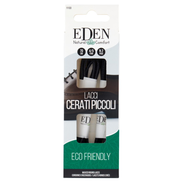 Eden Natural Comfort Lacci Cerati Piccoli 70 cm 4/5 Fori 2 Paia