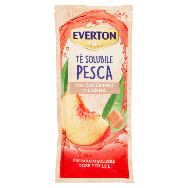 Everton Tè Solubile Pesca con Zucchero di Canna 125 g