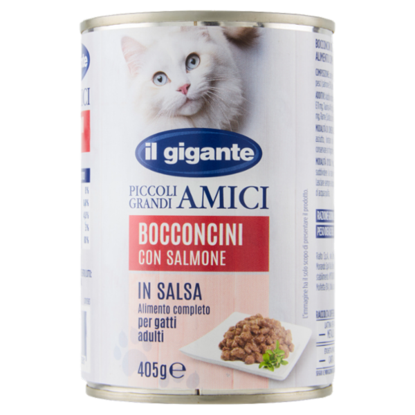 IL GIGANTE Piccoli Grandi Amici Bocconcini con Salmone in Salsa 405 g