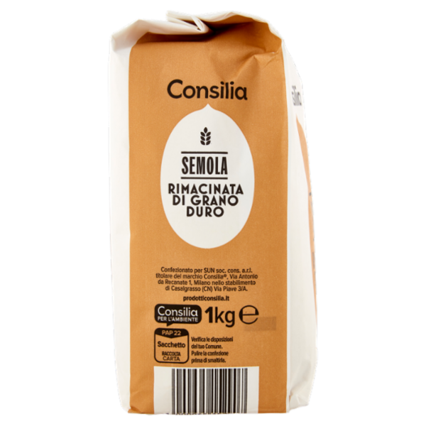 Consilia Semola Rimacinata di Grano Duro 1 kg