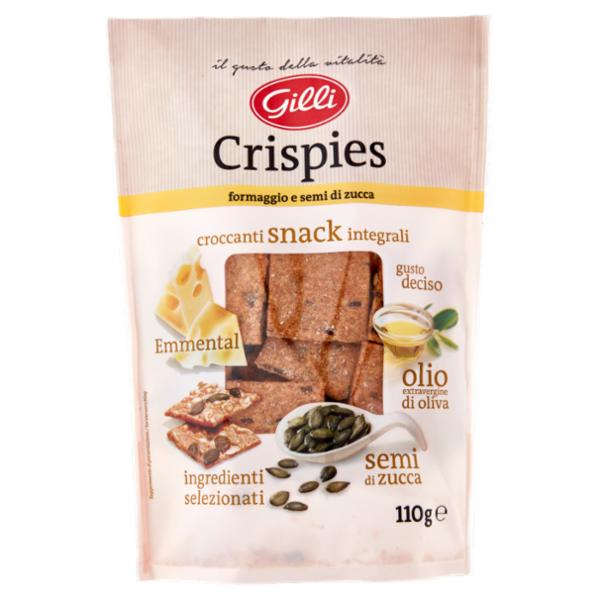 Gilli Crispies formaggio e semi di zucca 110 g