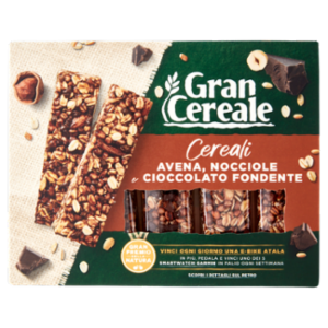 Gran Cereale Barrette Di Cereali Con Avena Nocciole e Cioccolato Fondente 135 g