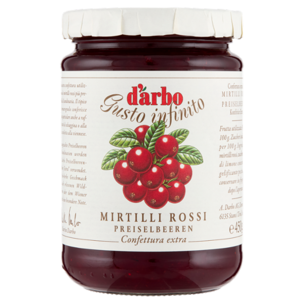 Darbo Confettura Extra Mirtilli rossi Composta 450 g