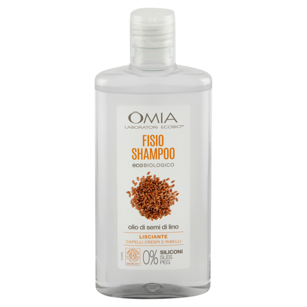 Omia Laboratori Ecobio Fisio Shampoo ecobiologico olio di semi di lino Lisciante 200 ml