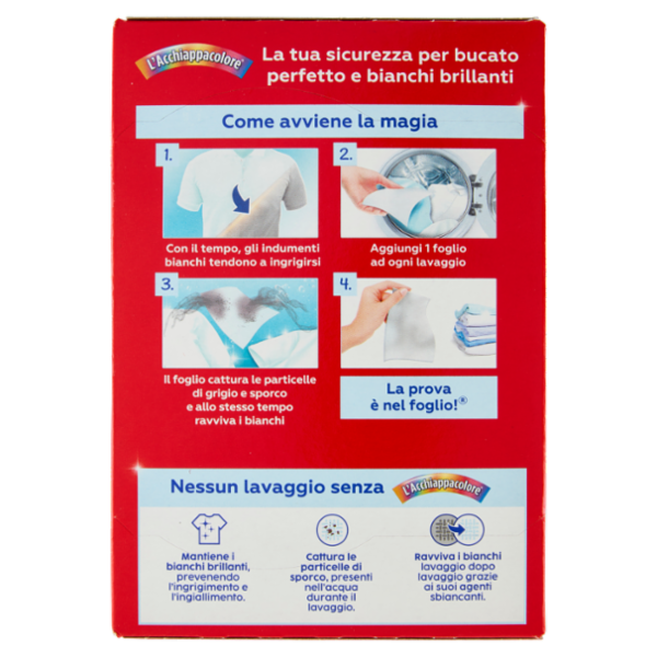 GREY l'Acchiappacolore Protegge e Ravviva i Bianchi 18 Fogli