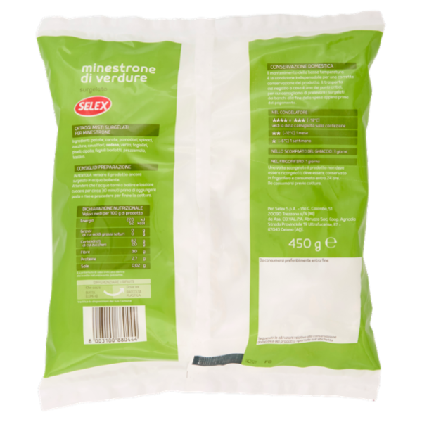 Selex Minestrone di Verdure Surgelato 450 g