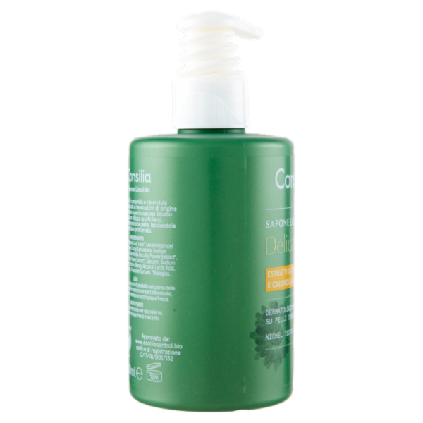 Consilia Sapone Liquido Delicato Bio con Estratti di Camomilla e Calendula 300 ml