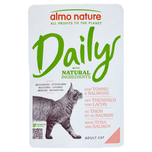 almo nature Daily Adult Cat Bocconcini con Tonno e Salmone 70 g
