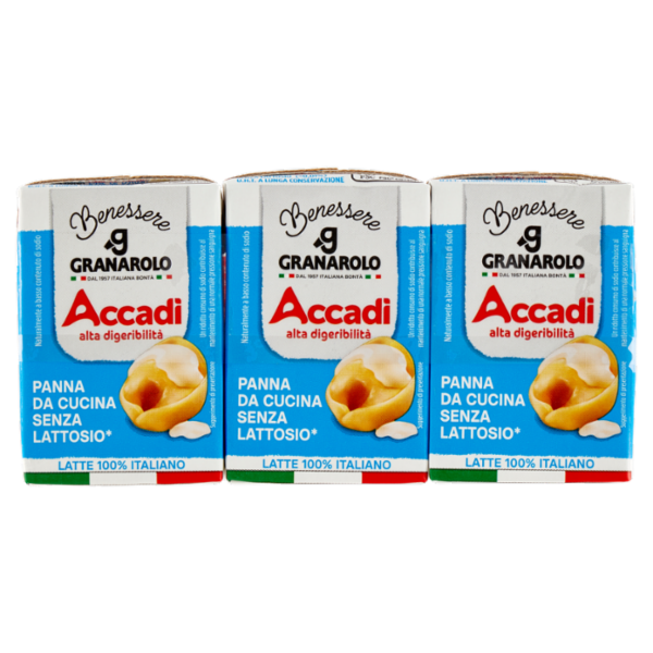 Accadì Benessere Panna da Cucina Senza Lattosio* 3 x 100 ml