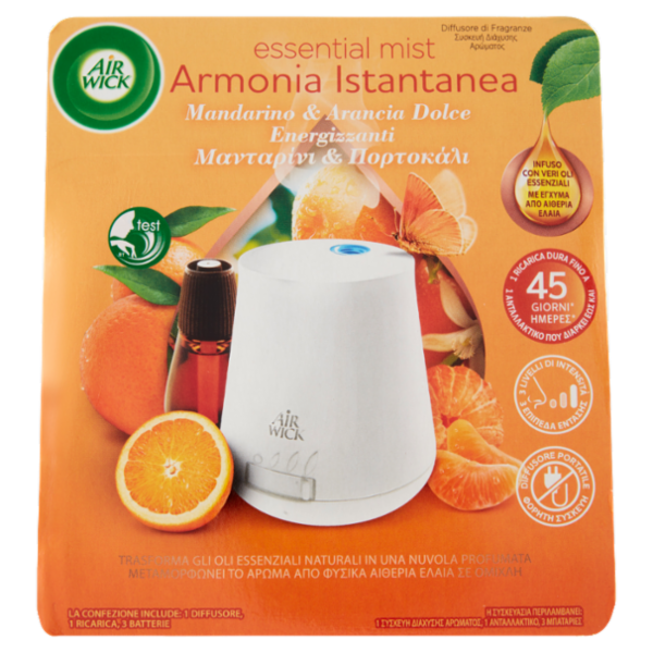Air Wick Diffusore di Fragranza con oli essenziali Mandarino e Arancia Profumatore per ambiente 20 m