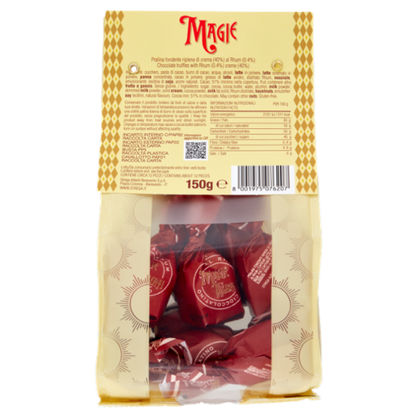 Strega Magie al Rhum Praline di Cioccolato Fondente 150 g