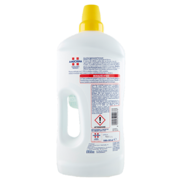 Amuchina Igienizzante Pavimenti Limone Azione Sgrassante 1000 + 500 ml