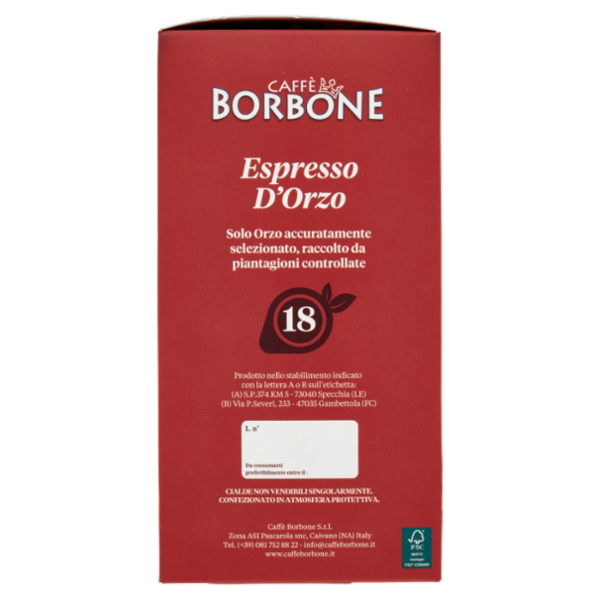 Caffè Borbone Espresso d'Orzo Cialde Compostabili 18 x 6 g