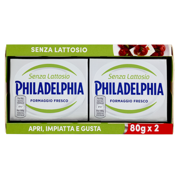 Philadelphia Senza Lattosio formaggio fresco spalmabile Senza Lattosio - 2x80g