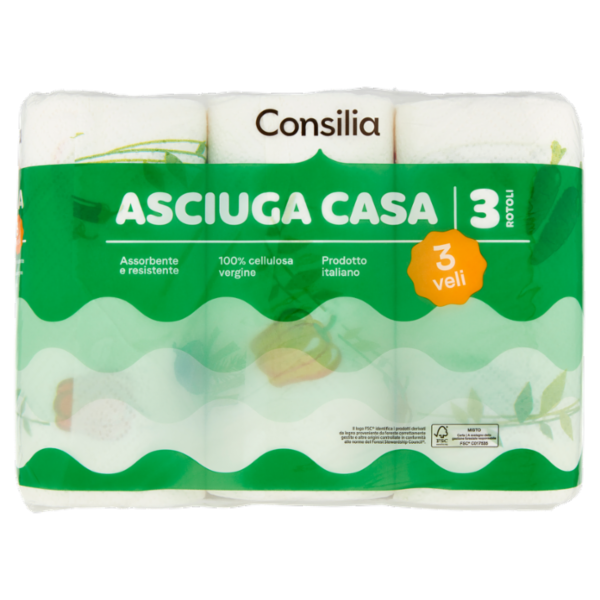 Consilia Asciugatutto 3 Veli 3 Rotoli