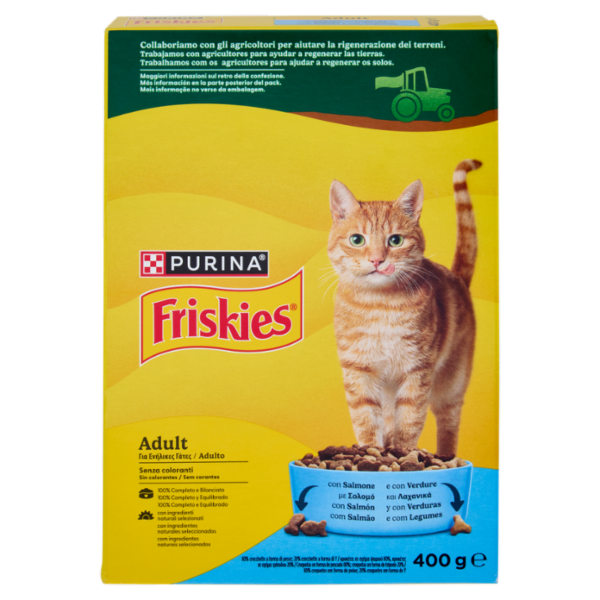 PURINA FRISKIES Adult Salmone e con Verdure 400g
