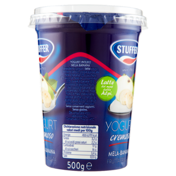 Stuffer Yogurt cremoso Mela-Banana Frutta Frullata 500 g