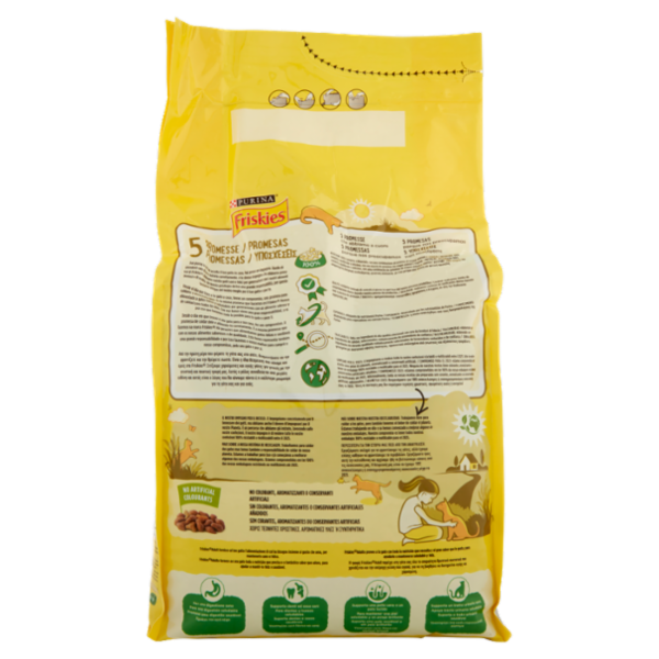 PURINA FRISKIES Gatto con un gustoso mix di Coniglio e Pollo e con verdure 4 kg