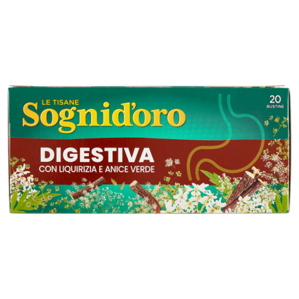 Sognid'oro le Tisane Digestiva con Liquirizia e Anice Verde bustine 20 x 2 g