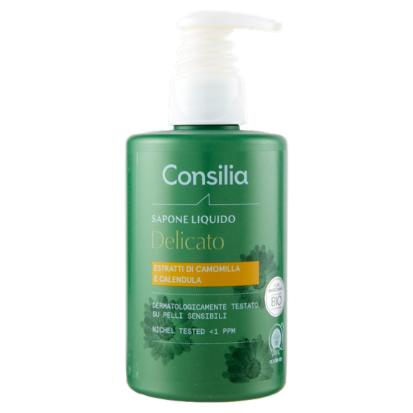 Consilia Sapone Liquido Delicato Bio con Estratti di Camomilla e Calendula 300 ml