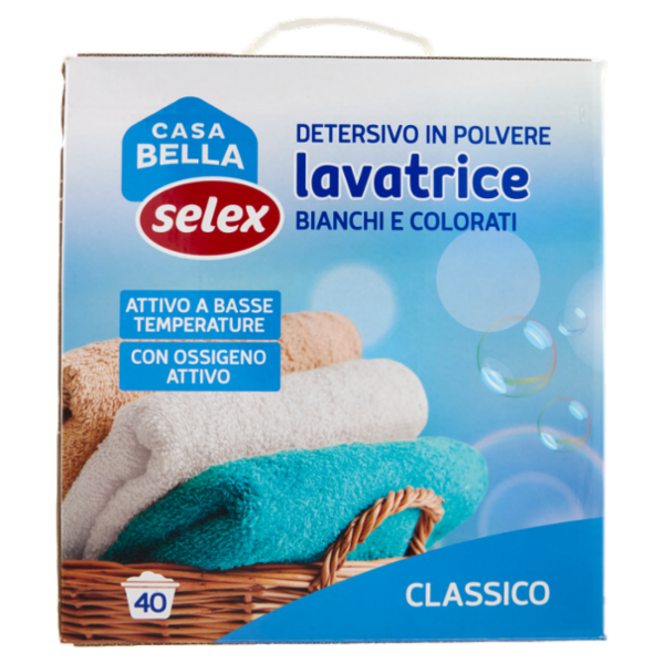 Selex Casa Bella Detersivo per Lavatrice in Polvere 40 misurini 2,6 kg