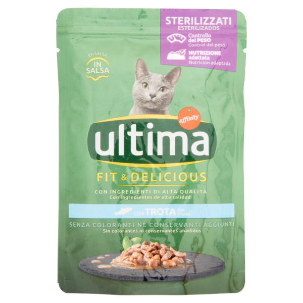 ultima Cat Sterilizzati Fit & Delicious con Trota in Salsa 85 g