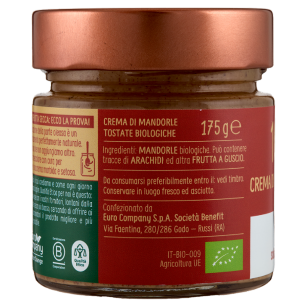 Euro Company 100% Crema di Mandorle Tostate Bio 175 g