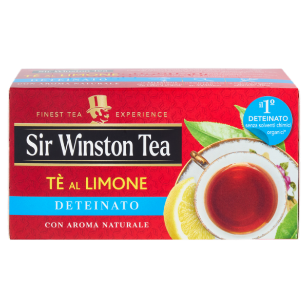 Sir Winston Tea Tè al Limone Deteinato 20 x 1,5 g