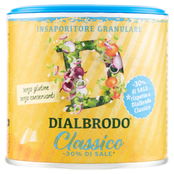 Dialbrodo Insaporitore Granulare Classico -30% di Sale 135 g