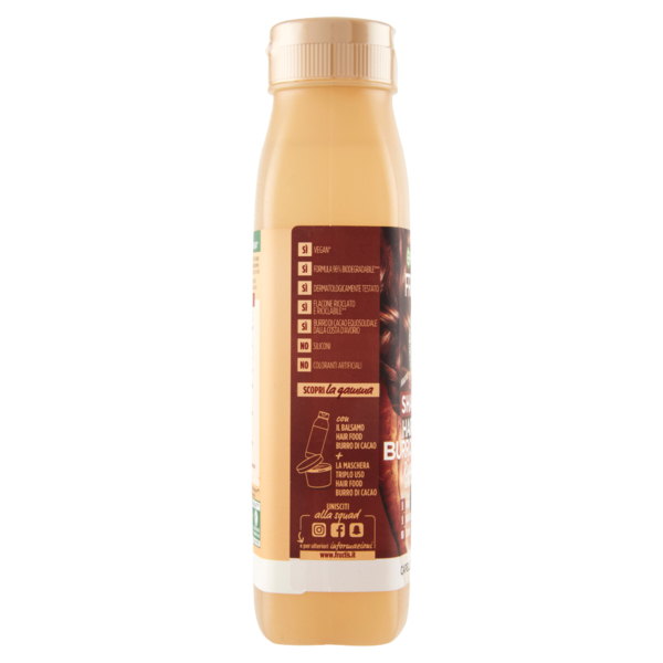 Garnier Fructis Shampoo Hairfood Burro di Cacao, per capelli secchi e ricci 350 ml
