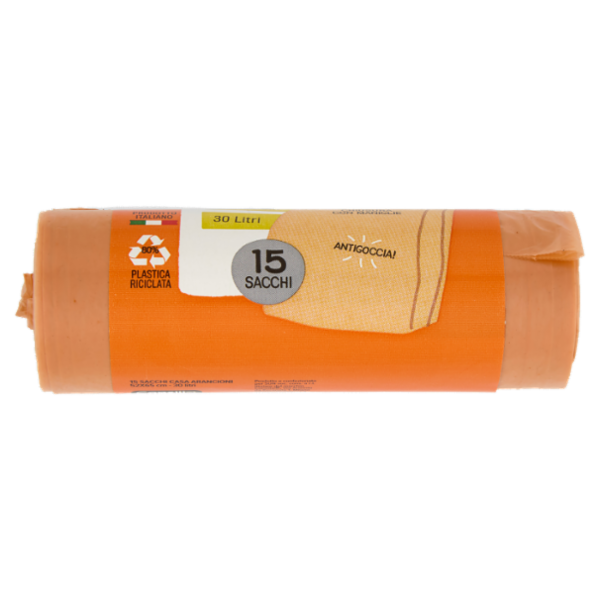 Consilia Sacchi Pattumiera Arancioni con Maniglie Profumati Cm 52x65 15 pezzi