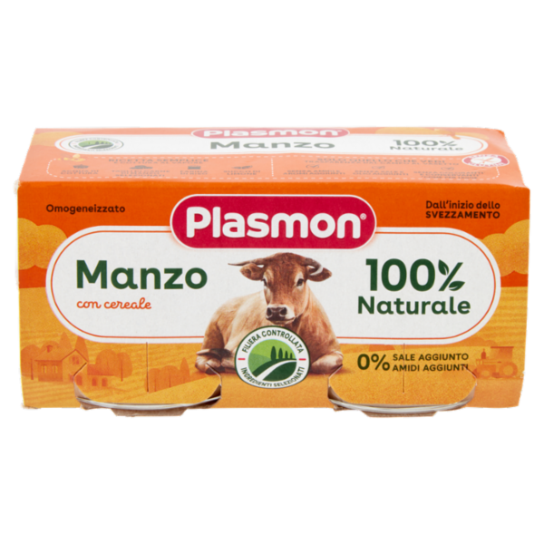 Plasmon Omogeneizzato Manzo con cereale 2 x 80 g